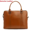 New 100% Genuine Leather Briefcase For Woman 14 15.6 inch Laptop Bag - Thumbnail Image 21