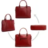 New 100% Genuine Leather Briefcase For Woman 14 15.6 inch Laptop Bag - Thumbnail Image 3