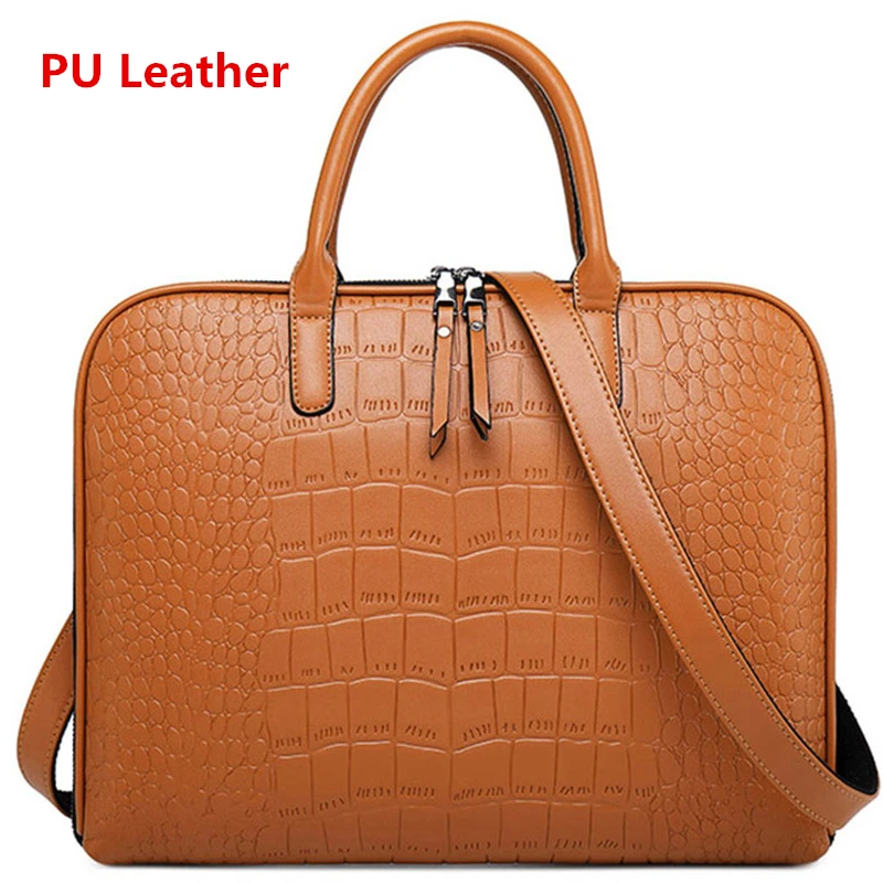 New 100% Genuine Leather Briefcase For Woman 14 15.6 inch Laptop Bag - Image 11