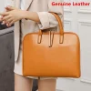 New 100% Genuine Leather Briefcase For Woman 14 15.6 inch Laptop Bag - Thumbnail Image 8