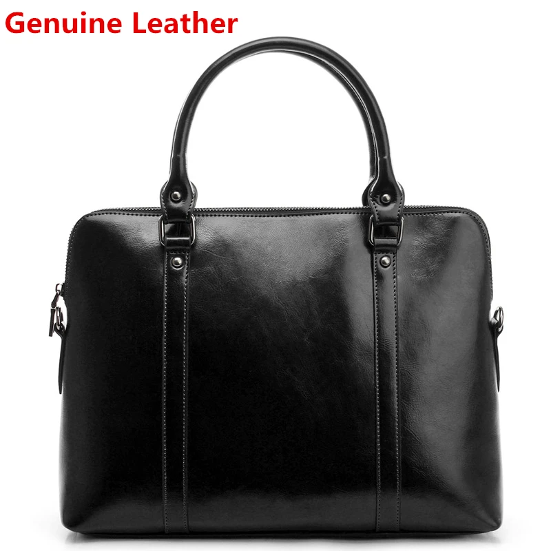 New 100% Genuine Leather Briefcase For Woman 14 15.6 inch Laptop Bag - Image 16