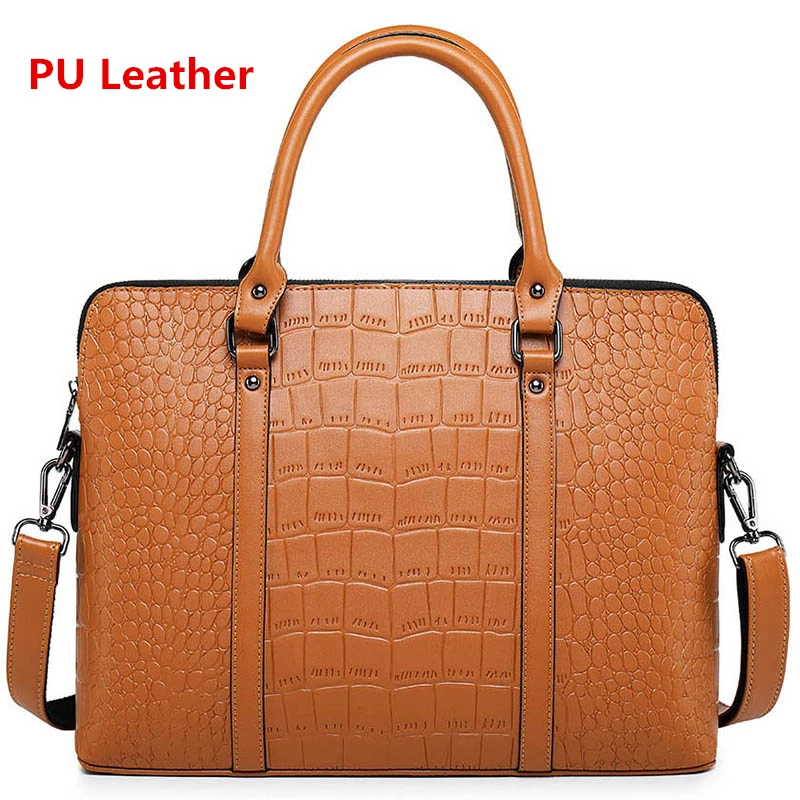 New 100% Genuine Leather Briefcase For Woman 14 15.6 inch Laptop Bag - Image 14