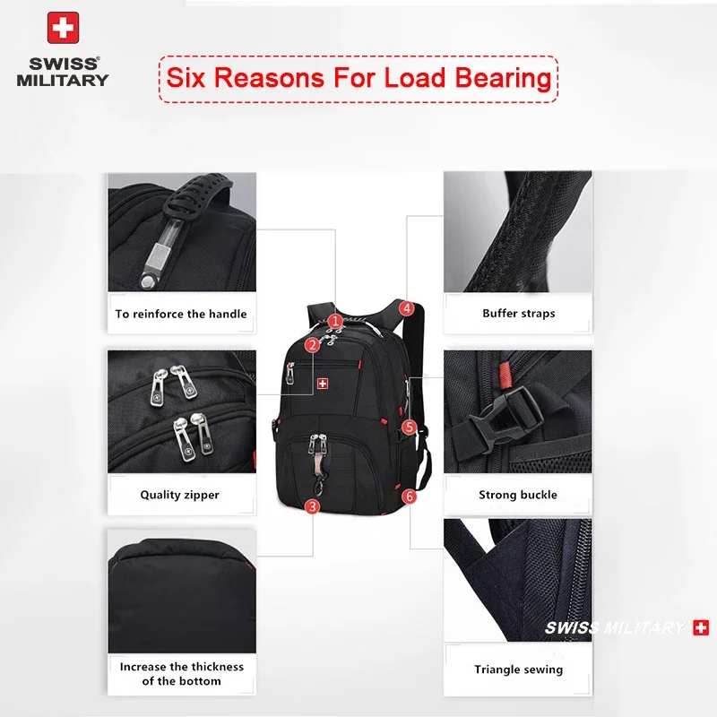 Waterproof Men's Backpack 15.6/17 Inch Laptop Backpacks - Image 3