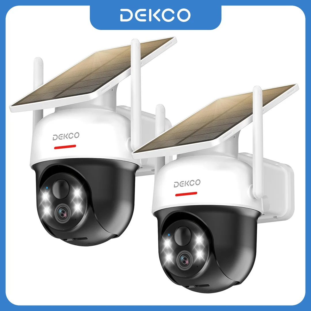Dekco 2/4/6/8pcs Solar WiFi Camera 3MP 100% Wire-Free  Camera - Image 1