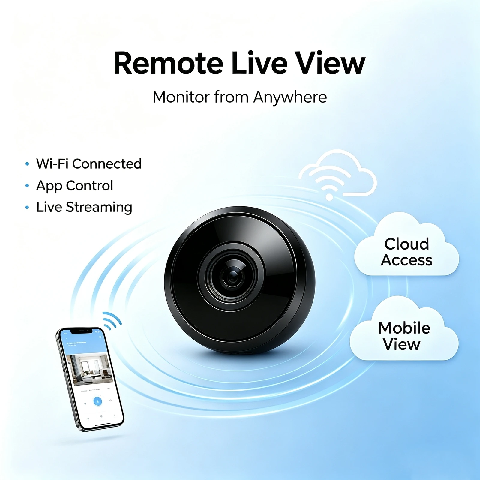 V4  Home Wireless WiFi Surveillance Camera Mobile Remote Two-way Audio Intercom - Image 7