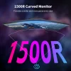 KTC H27S5C 27" Curved Gaming Monitor, 1440P QHD 144Hz - Thumbnail Image 2