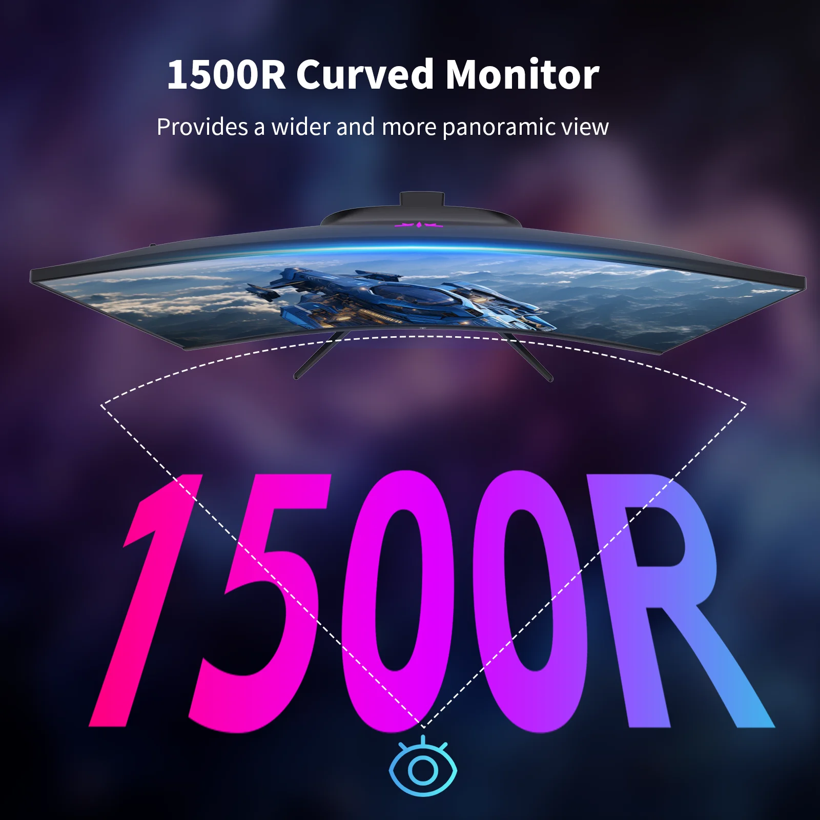 KTC H27S5C 27" Curved Gaming Monitor, 1440P QHD 144Hz - Image 2
