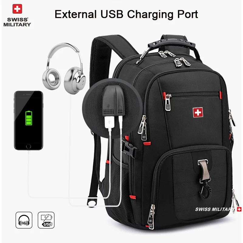 Waterproof Men's Backpack 15.6/17 Inch Laptop Backpacks - Image 2