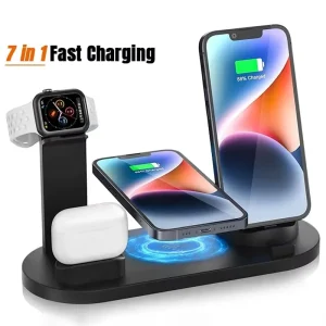 7 In 1 Wireless Charger Stand For iPhone 1-12 Apple Watch ,etc..