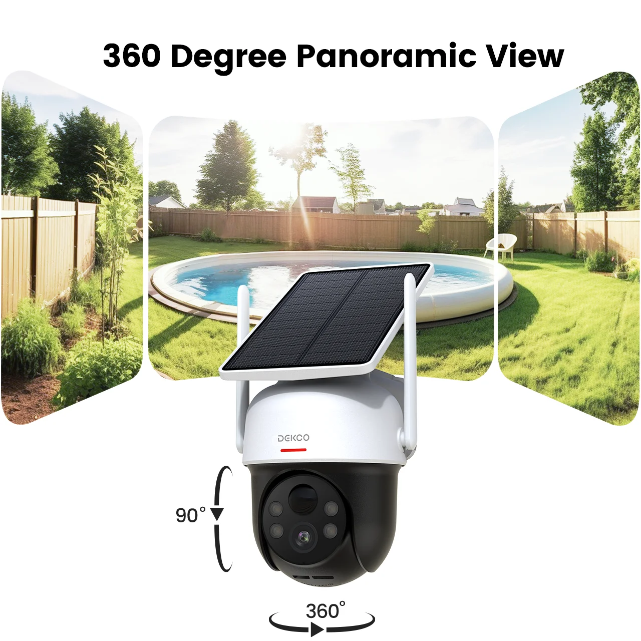 Dekco 2/4/6/8pcs Solar WiFi Camera 3MP 100% Wire-Free  Camera - Image 3