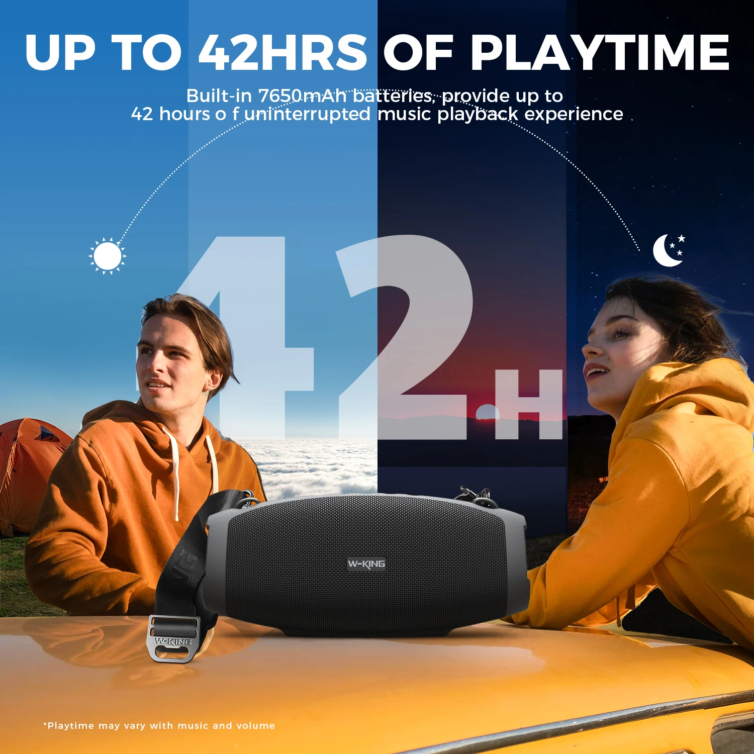 W-KING X10 Bluetooth Speaker, 120W - Image 4