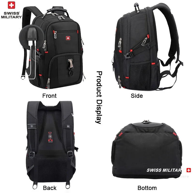 Waterproof Men's Backpack 15.6/17 Inch Laptop Backpacks - Image 5