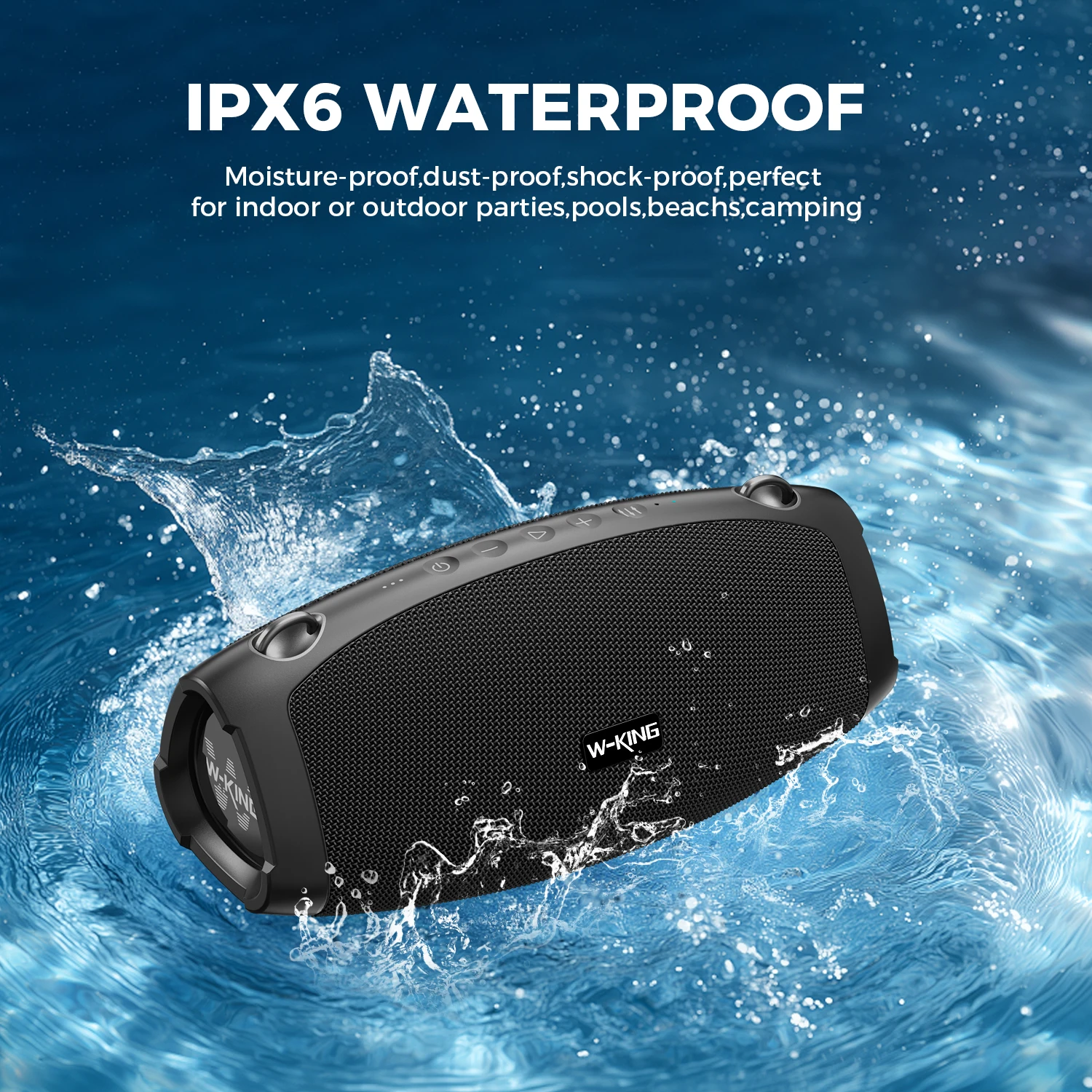 W-KING X10 Bluetooth Speaker, 120W - Image 5