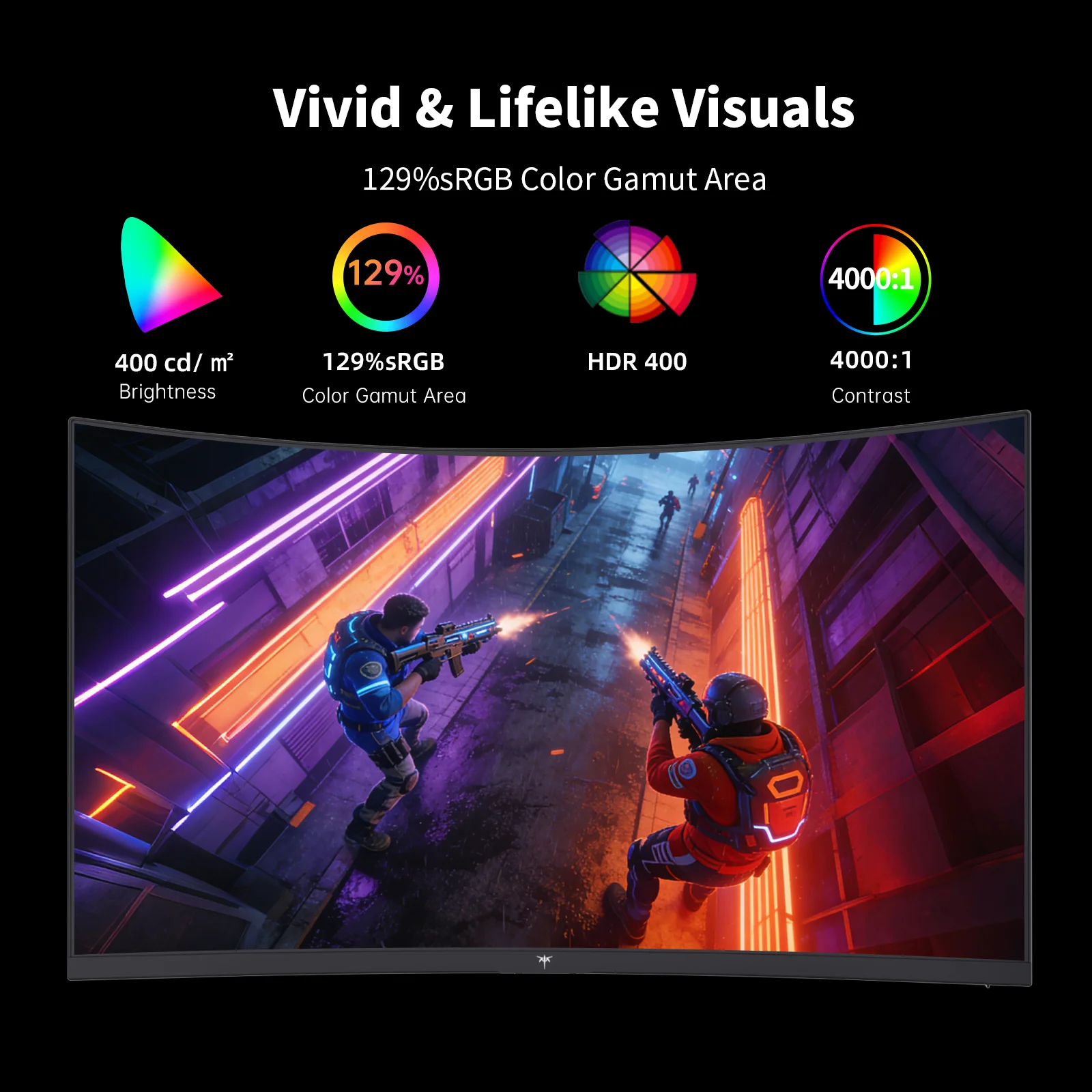 KTC H27S5C 27" Curved Gaming Monitor, 1440P QHD 144Hz - Image 6