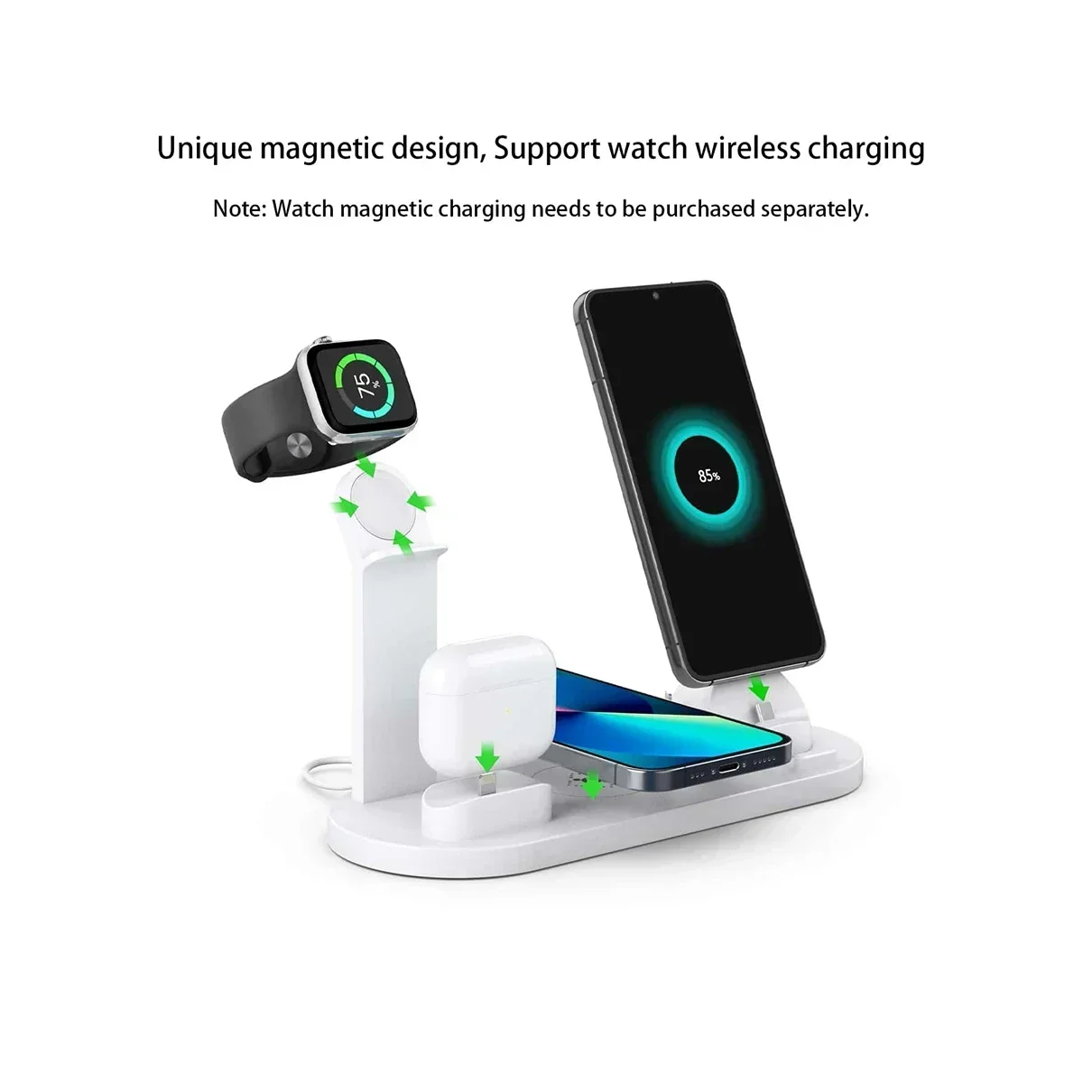 7 In 1 Wireless Charger Stand For iPhone 1-12 Apple Watch ,etc.. - Image 3