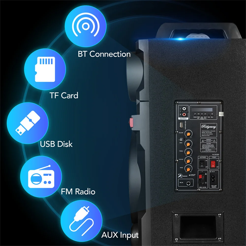9000W Portable Bluetooth Speaker Heavy Bass Sound - Image 2