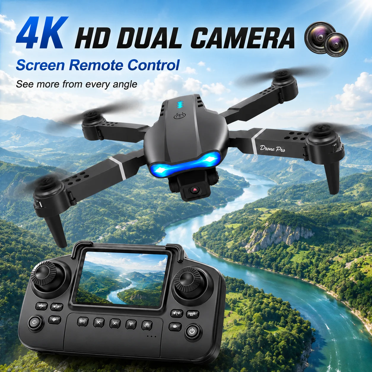 ZNLYRION 4K RC Drone with Screen Remote Control - Image 4