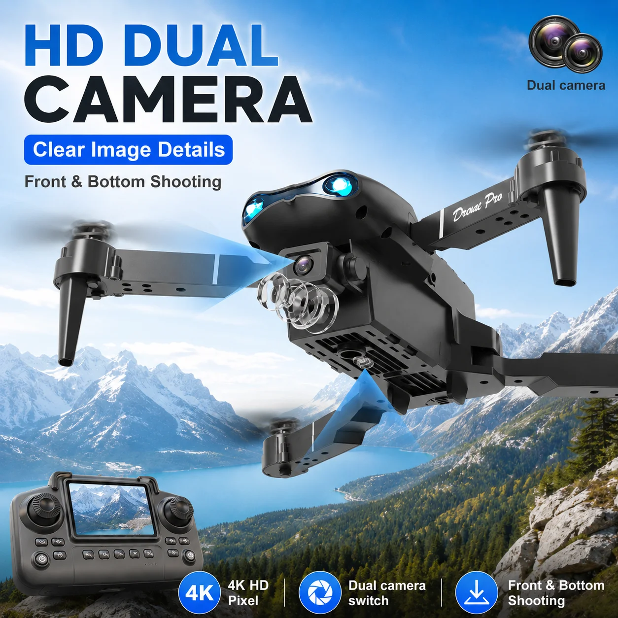 ZNLYRION 4K RC Drone with Screen Remote Control - Image 7