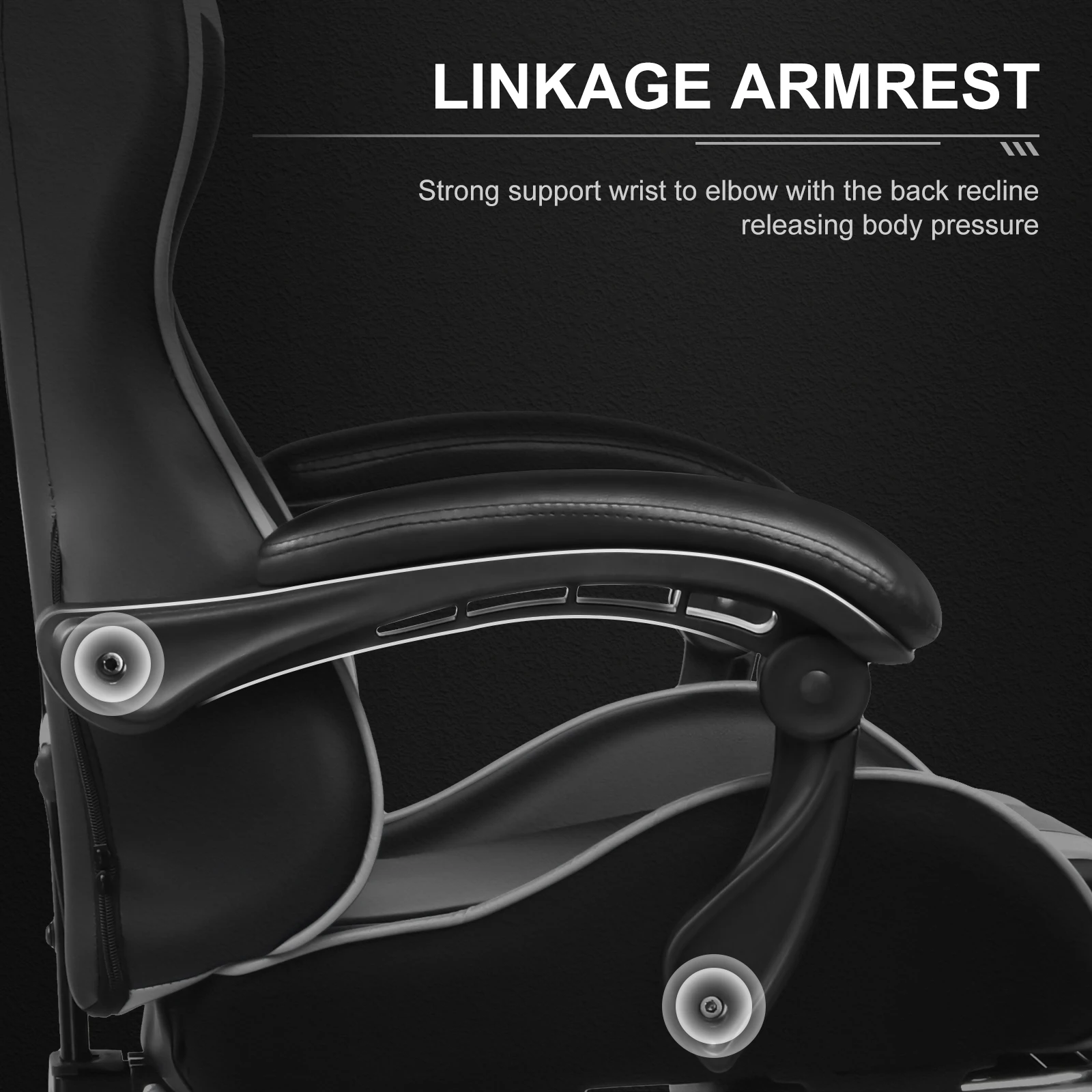 GTPLAYER Gaming Chair with Footrest, - Image 5