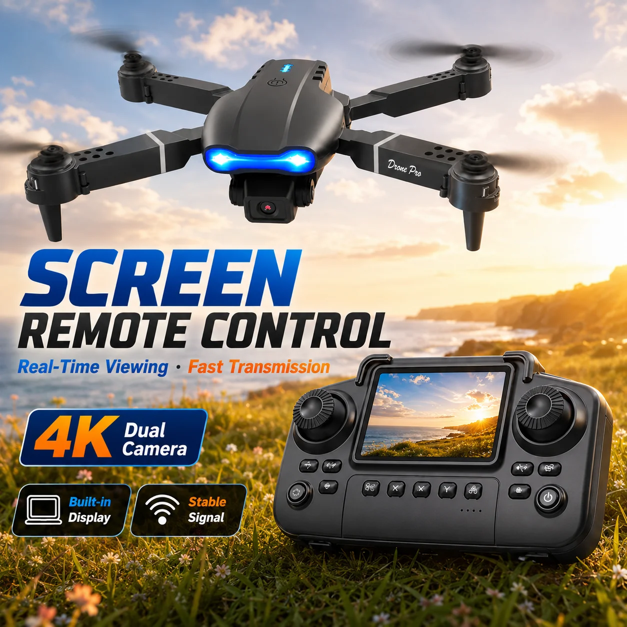 ZNLYRION 4K RC Drone with Screen Remote Control - Image 3