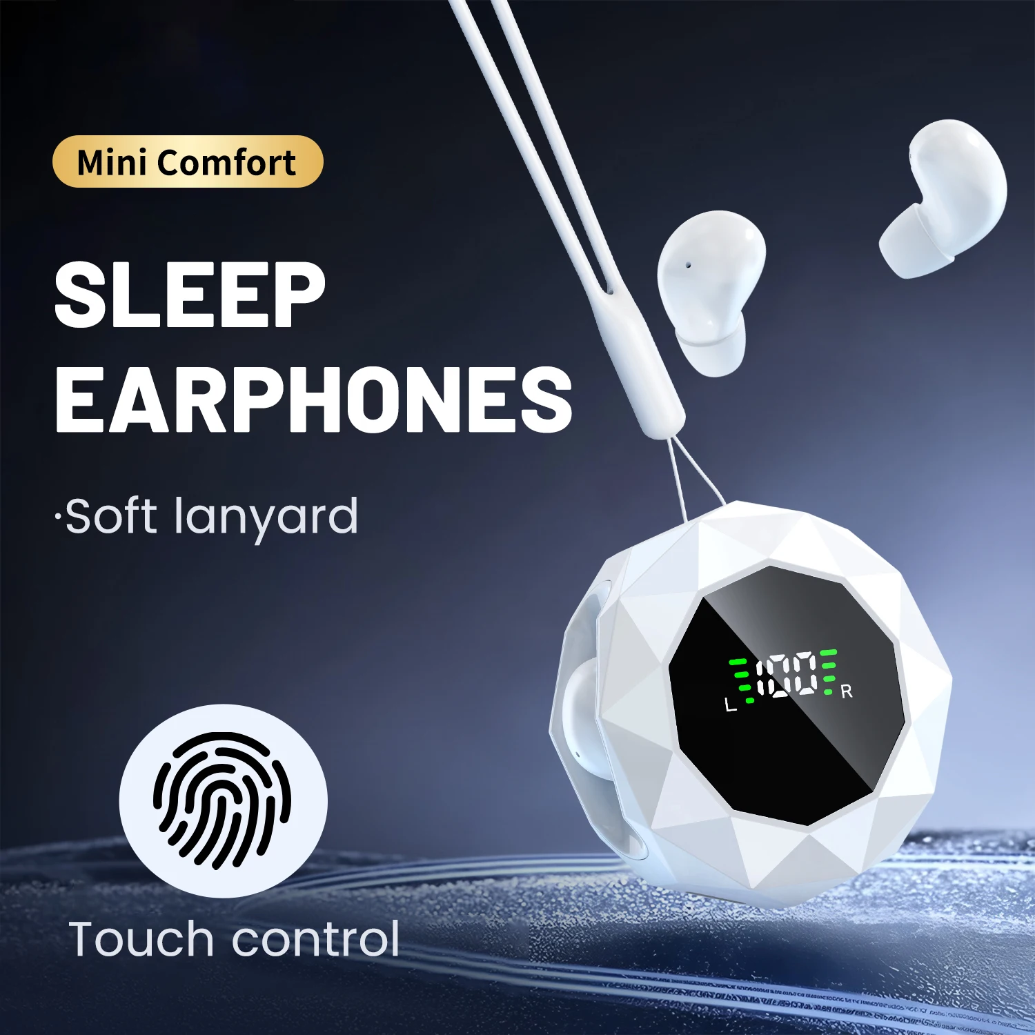 Mini Wireless Sleep Earbuds for Side Sleepers, Bluetooth 6.0 In-Ear Headphones with Noise Reduction, Ultra Small Hidden Earphones, Comfortable Fit for Long Wear & Deep Sleep & Birthday and Holiday Gifts - Image 7