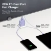 20W USB C fast Charger Block Dual Port with 6FT - Thumbnail Image 2