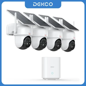 Dekco 3MP Solar Camera System 4 Cams Kit
