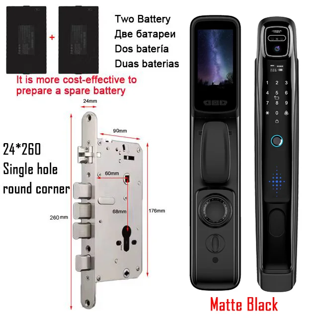 Wifi Tuya APP Face Recognition Smart Door Lock - Image 9