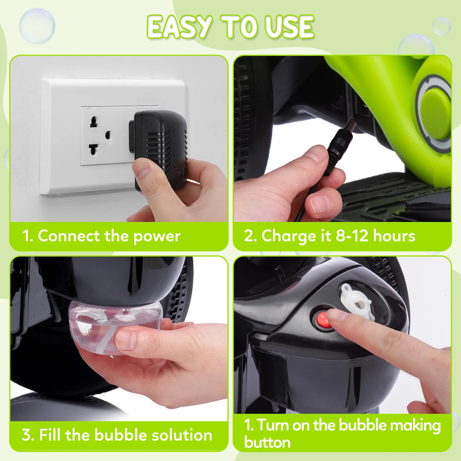 6V Kids Electric Motorcycle With Bubble Machine, - Image 7