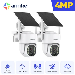 ANNKE 4MP Solar Wireless Security Camera Outdoor Waterproof