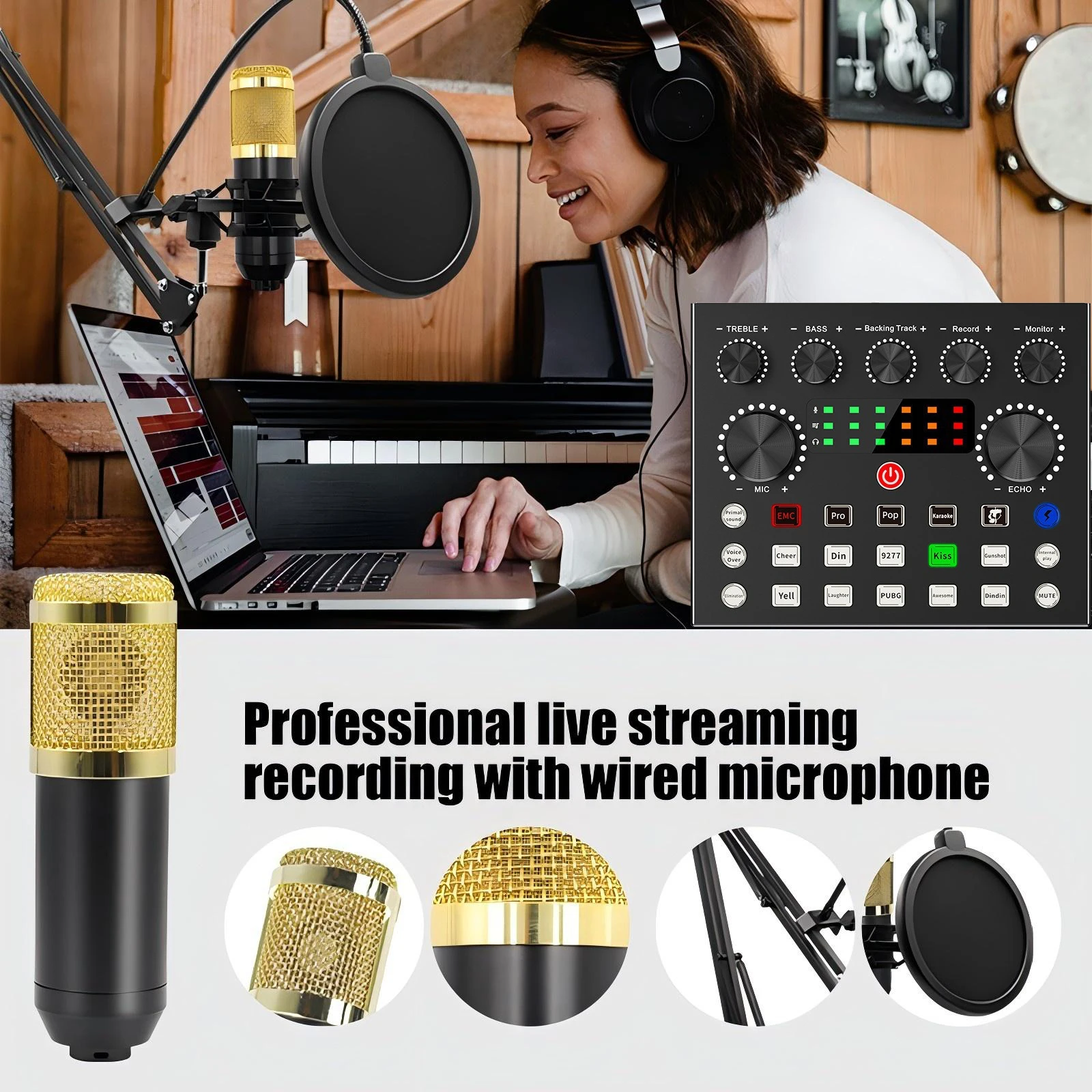Podcast Equipment Bundle, BM800 Podcast Usb Rechargeable - Image 7