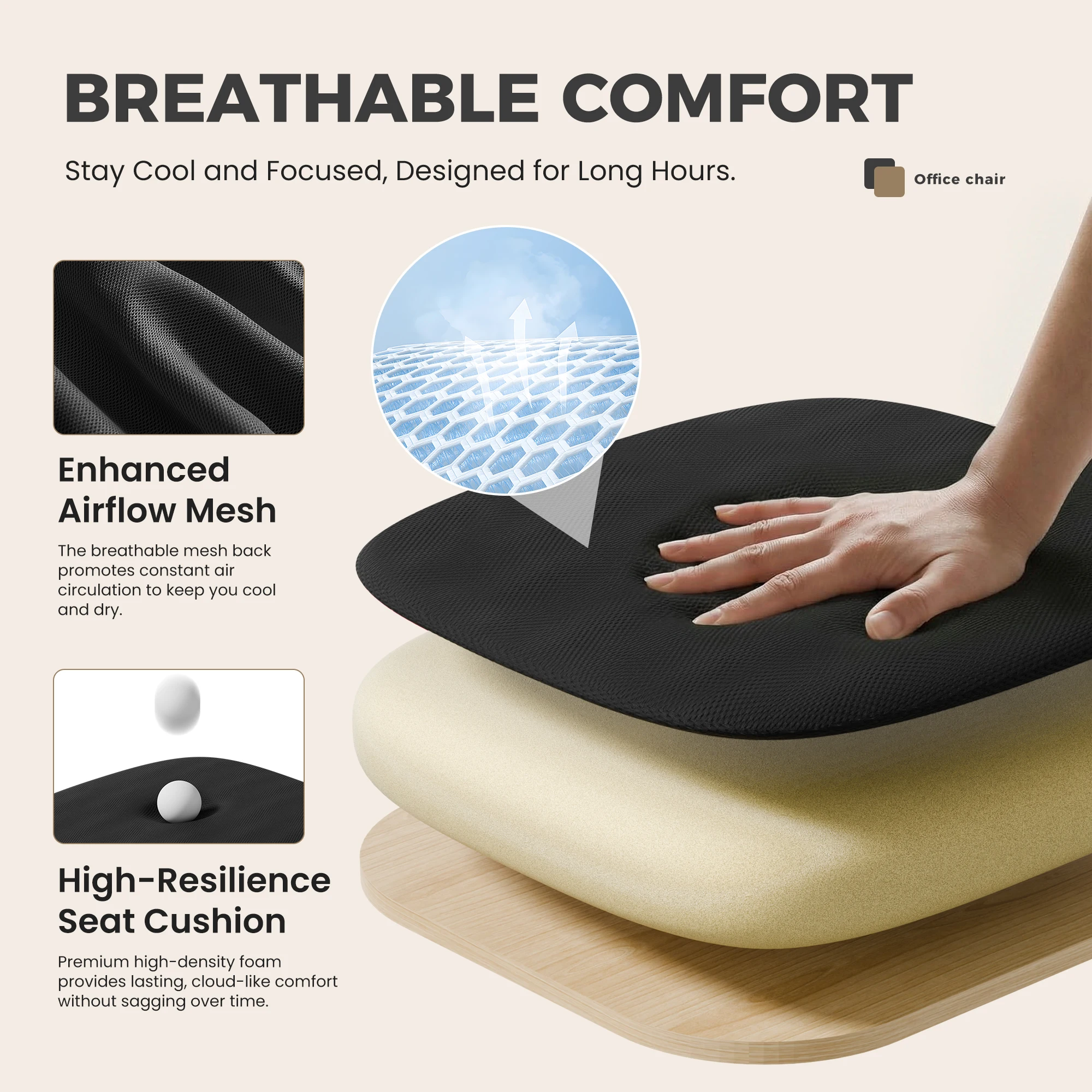 JHK Ergonomic Office Desk Gaming Chair - Image 4