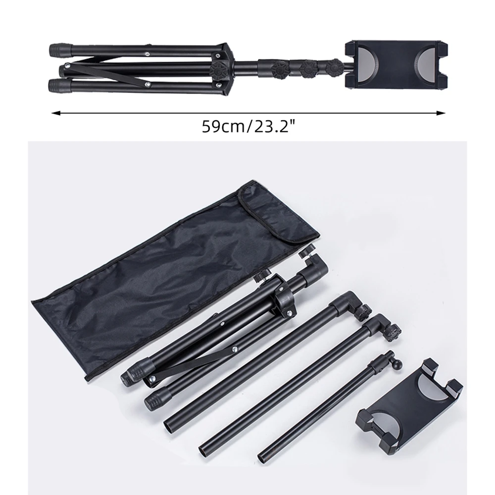 Tripod iPad Floor Stand for 4-12.9-Inch Phone Tablet, - Image 3