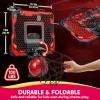JOYFY Mini Indoor Basketball Hoop Light Up Over The Door Basket Ball Hoop for Kids Toys Birthday Gifts with Scoreboard & 4 Balls - Thumbnail Image 4