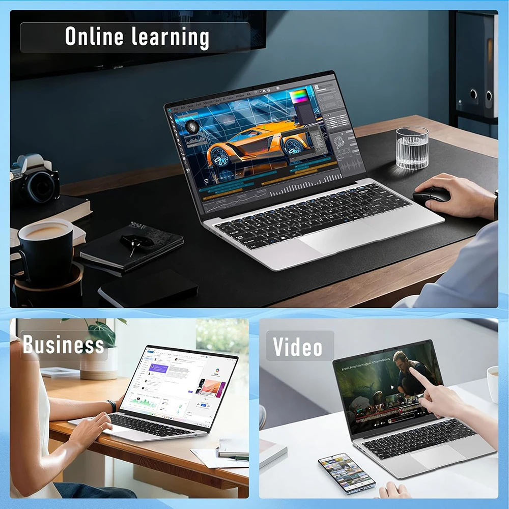 Xiaman Ultra Slim 14.1" 12GB RAM 1TB 2TB SSD Intel A3950 Notebook - Image 6