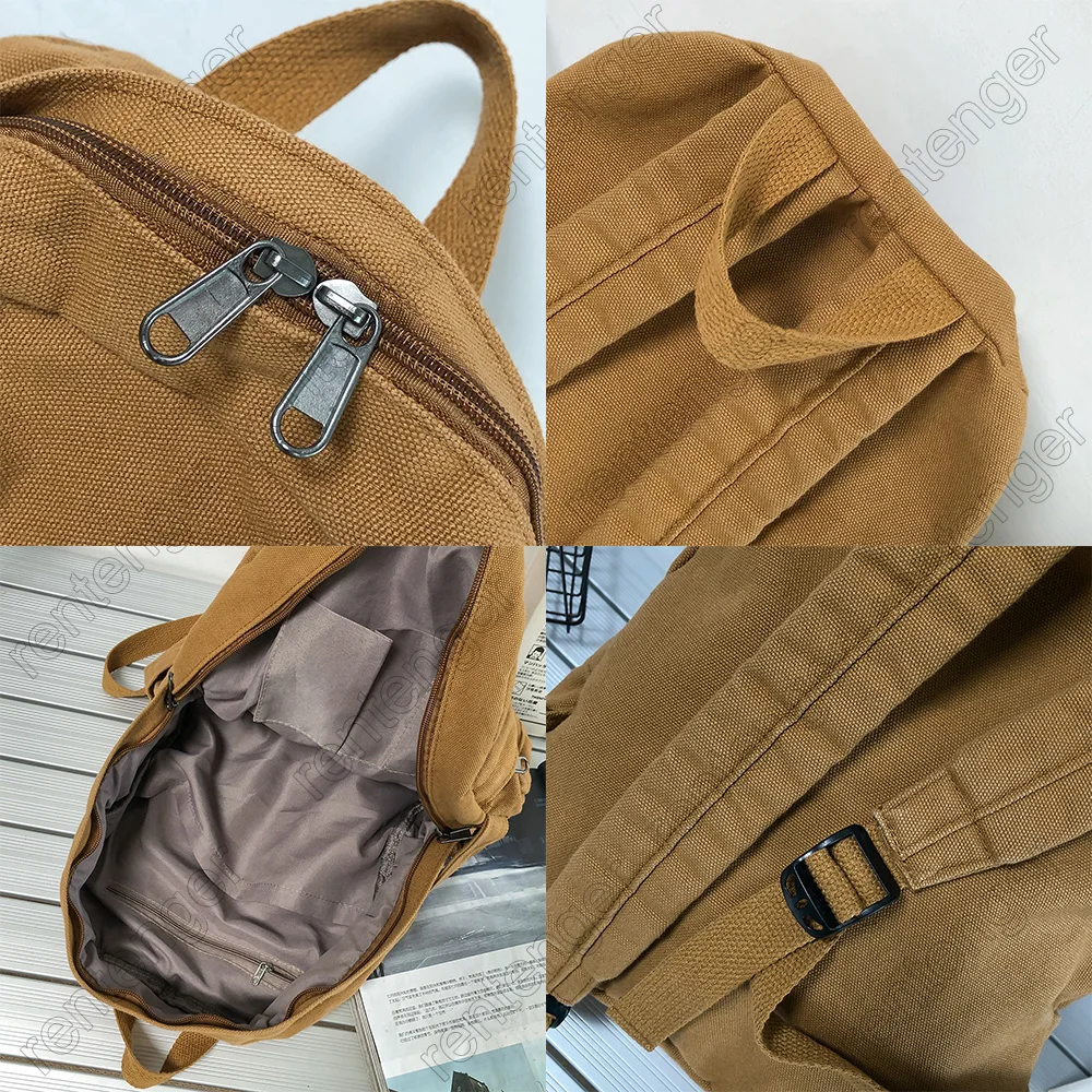 Fabric School Bag Canvas Laptop Bag - Image 4