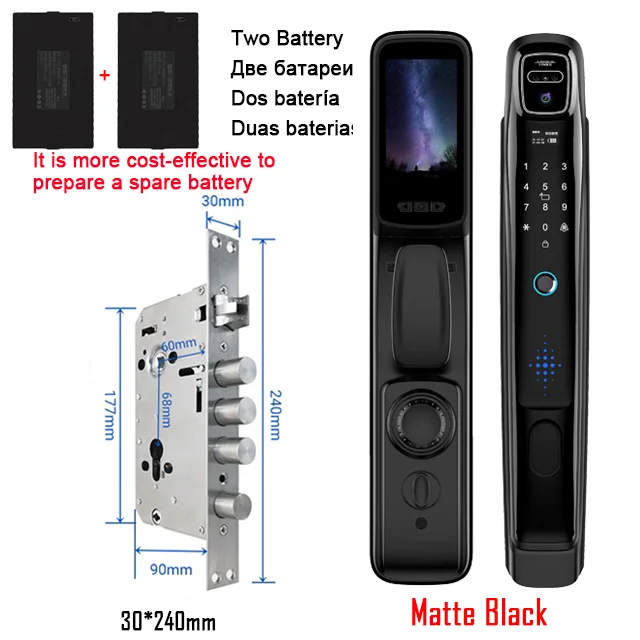 Wifi Tuya APP Face Recognition Smart Door Lock - Image 10