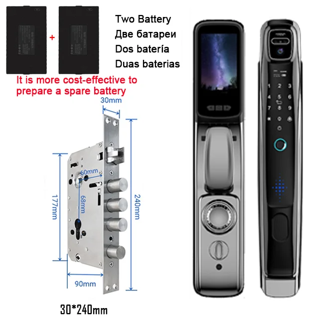 Wifi Tuya APP Face Recognition Smart Door Lock - Image 16