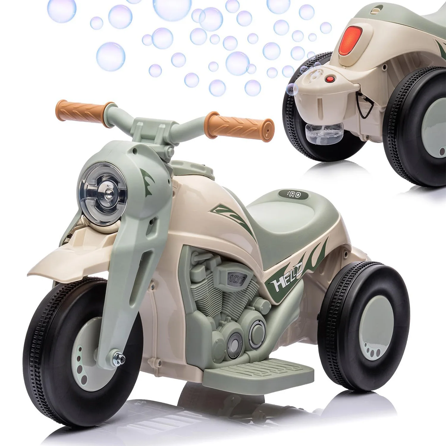 6V Kids Electric Motorcycle With Bubble Machine, - Image 8