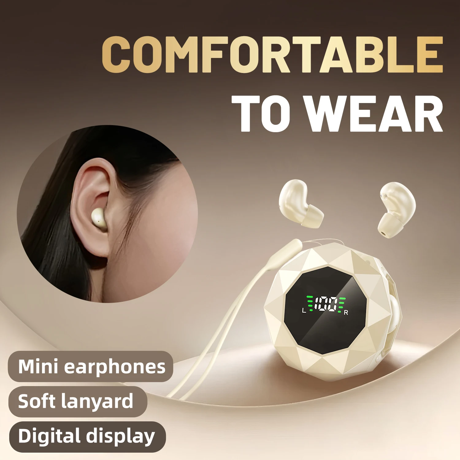Mini Wireless Sleep Earbuds for Side Sleepers, Bluetooth 6.0 In-Ear Headphones with Noise Reduction, Ultra Small Hidden Earphones, Comfortable Fit for Long Wear & Deep Sleep & Birthday and Holiday Gifts - Image 5
