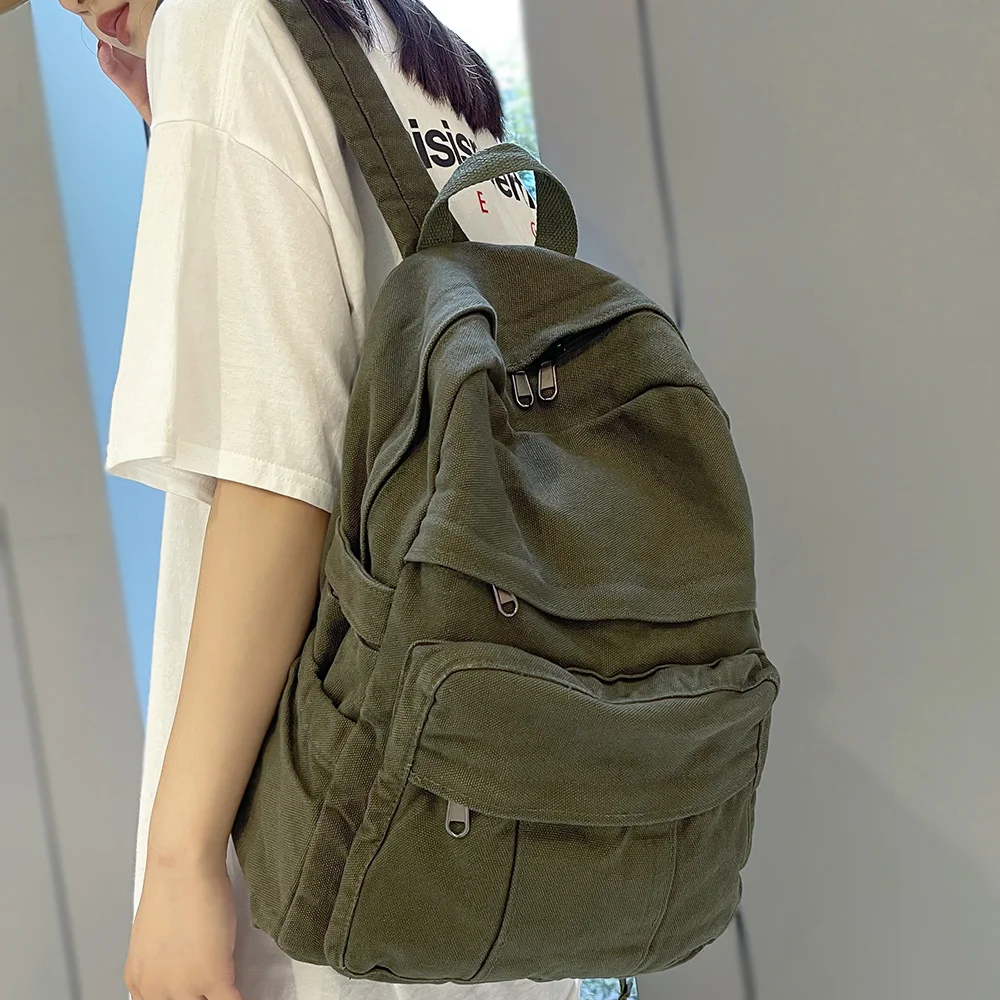 Fabric School Bag Canvas Laptop Bag - Image 1