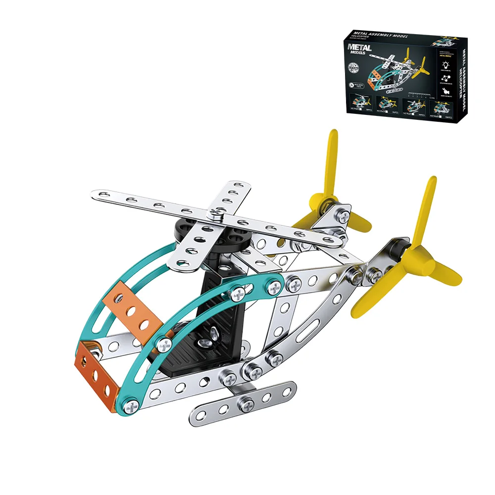 Metal Assembly Helicopter Model with Dual Propellers, - Image 8