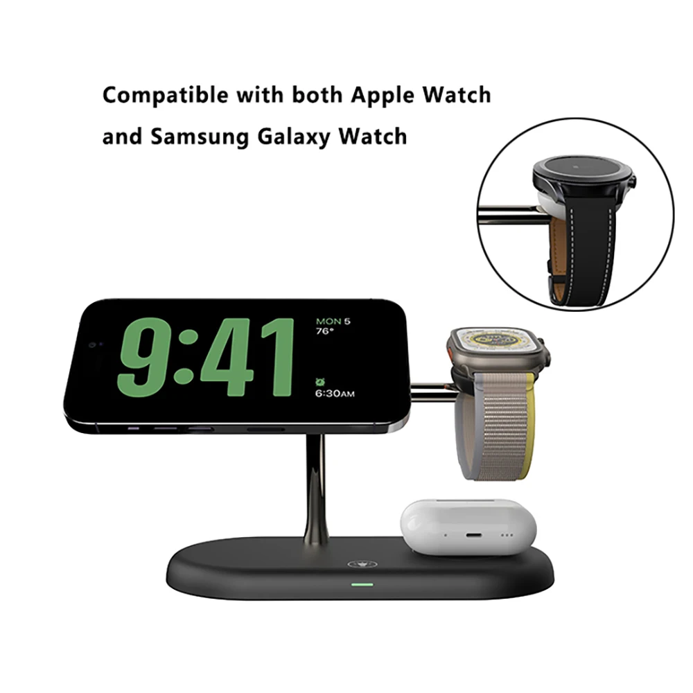 3 in 1 Wireless Charger Stand Fast Charging Station for Apple - Image 12
