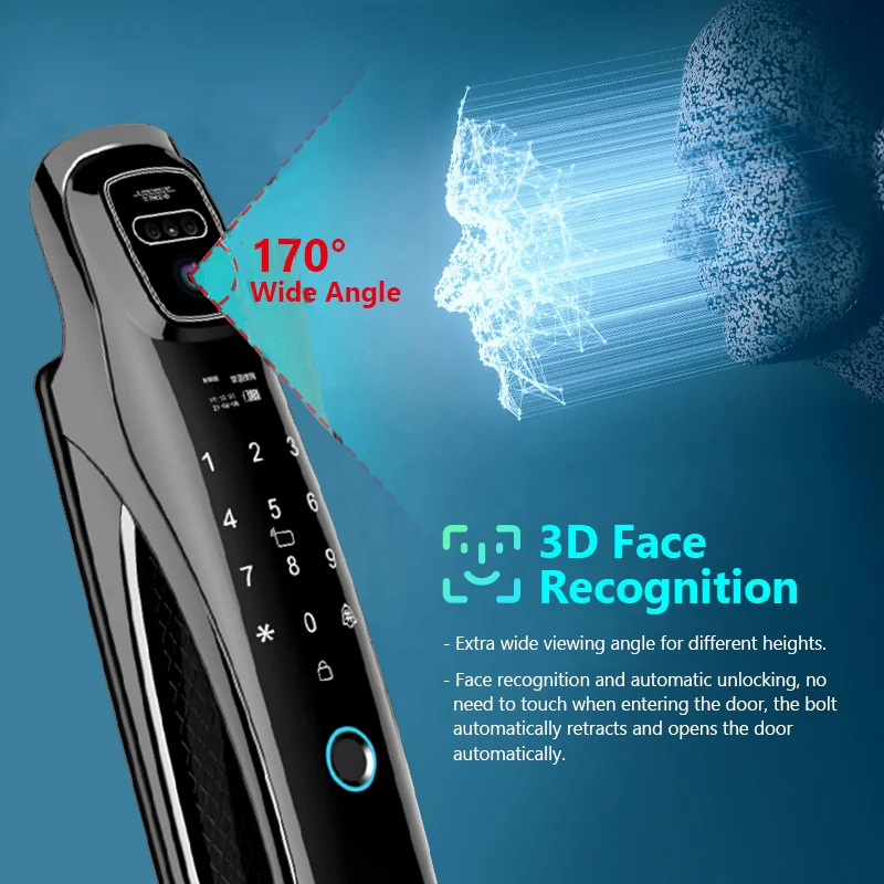 Wifi Tuya APP Face Recognition Smart Door Lock - Image 2
