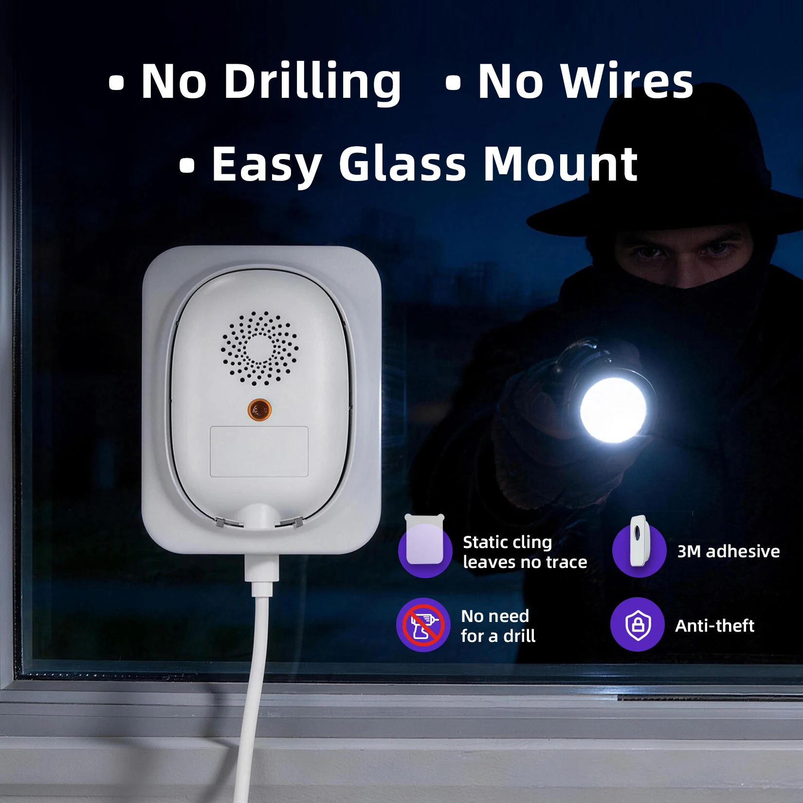 CINMOORE 2.5K Window Security Camera Anti-Glare - Image 3