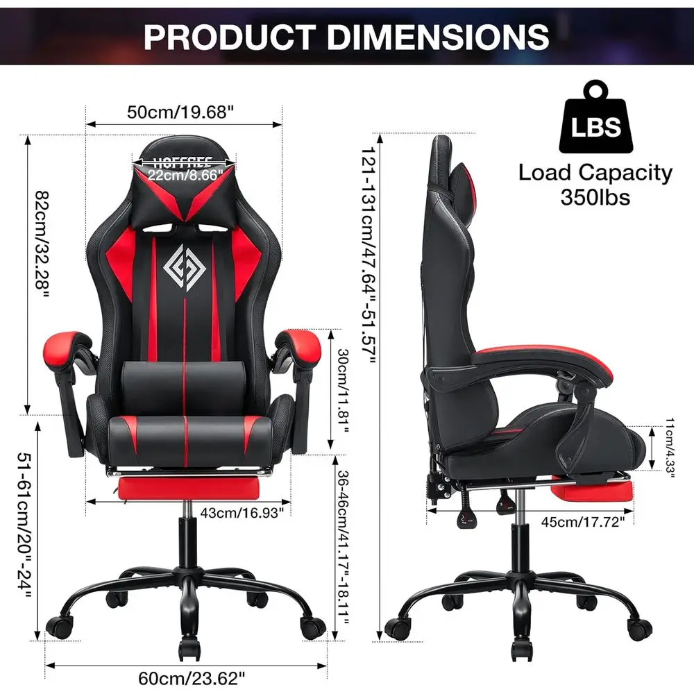 Gaming Chair Massage with LED RGB Lights - Image 3