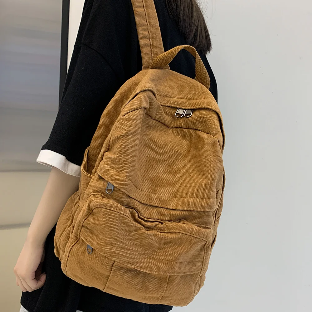 Fabric School Bag Canvas Laptop Bag - Image 3