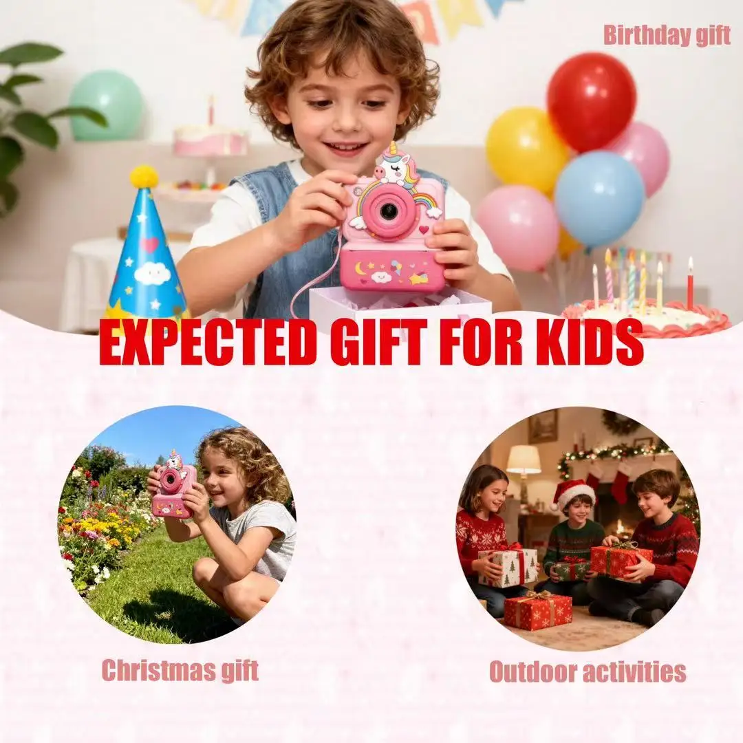 Cute Unicorn Kids Instant Print Digital Camera - Image 2
