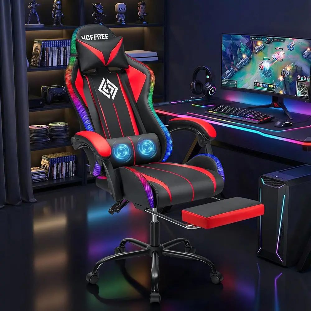 Gaming Chair Massage with LED RGB Lights - Image 2