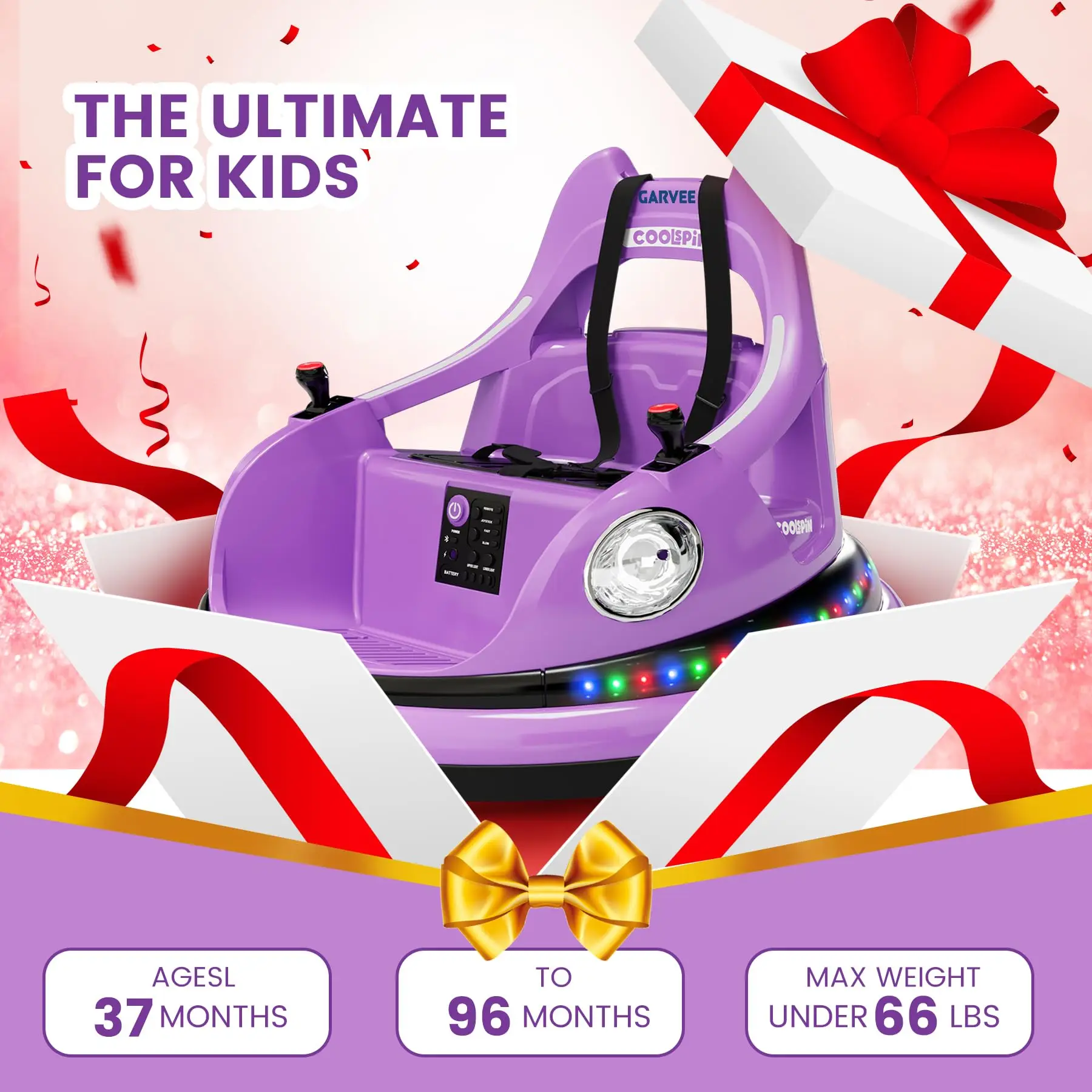 12V Kids Electric Bumper Car  Parent Remote, 360° - Image 8